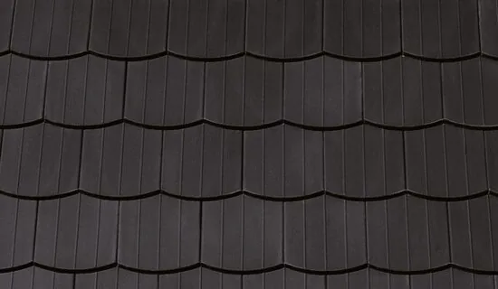Creaton Kera-Biber Sächsische 15,5×38 — фрагмент покрівлі, колір марганцевий матовий