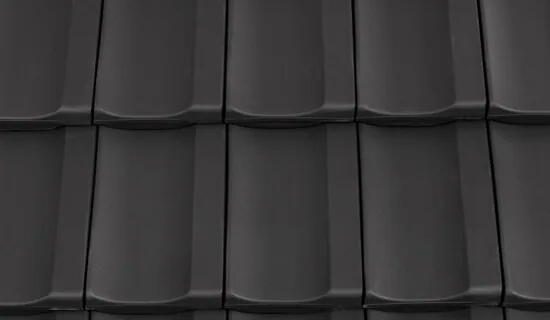 Creaton Cantus — фрагмент покрівлі, колір матовий чорний