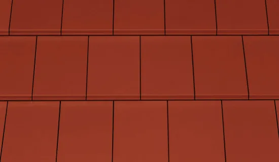 Creaton Domino — фрагмент покрівлі, колір винний червоний