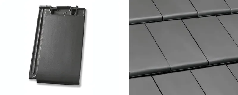 Nelskamp NIBRA G 10 PRO — фрагмент покрівлі, колір антрацитово-сірий, ангоб