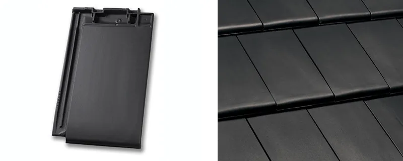 Nelskamp NIBRA G 10 PRO — фрагмент покрівлі, колір чорний матовий, ангоб
